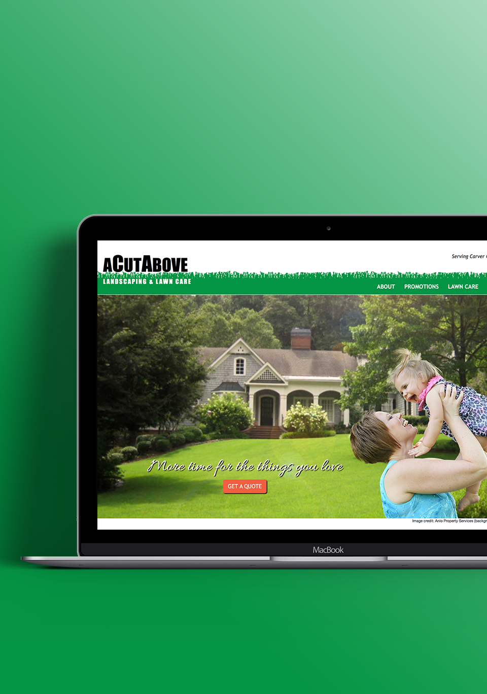 A Cut Above Lawn Care Website Design and Development